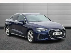 Blue Used 2021 Audi A3 S-Line Sedan | £21,750 (Fair price)