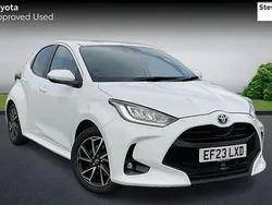 White Used 2023 Toyota Yaris Hybrid Design Hatchback | £17,995 (Fair price)