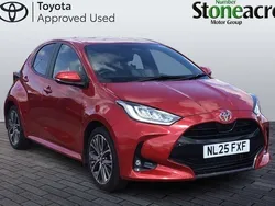 Red Used 2025 Toyota Yaris Hybrid Hatchback | £22,500 (A bit pricey)
