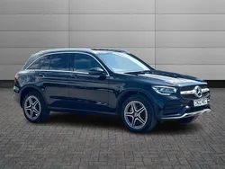 Black Used 2022 Mercedes GLC300e AMG line SUV | £25,995 (Fair price)