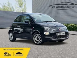 Black Used 2018 Fiat 500 Lounge Hatchback | £9,290 (Fair price)
