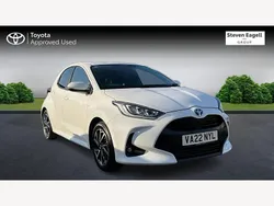 White Used 2022 Toyota Yaris Hybrid Design Hatchback | £16,618 (Fair price)