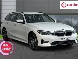 White Used 2021 BMW 330 Sport Line Estate | £21,540 (Fair price)