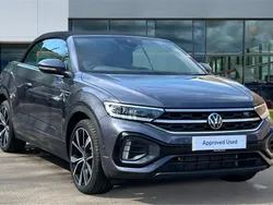 Smokey grey metallic black Used 2025 VW T-Roc Cabriolet R-line Cabriolet | £32,549 (Fair price)