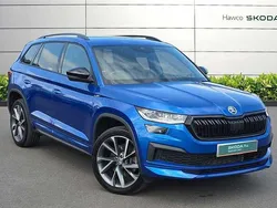 Race blue metallic Used 2023 Skoda Kodiaq SportLine SUV | £32,995 (Fair price)