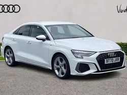 White Used 2020 Audi A3 S-Line Sedan | £20,700 (Fair price)