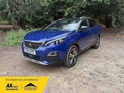Blue Used 2019 Peugeot 3008 GT-line Hatchback | £11,495 (Fair price)