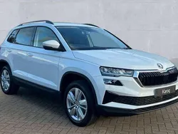 Moon white metallic Used 2024 Skoda Karoq SE Drive SUV | £22,790 (Fair price)