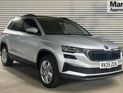 Brilliant silver metallic Used 2025 Skoda Karoq SE SUV | £27,490 (Expensive)