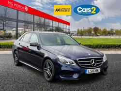 Blue Used 2016 Mercedes E220 AMG Sedan | £9,995 (Good price)