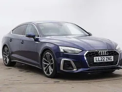 Blue Used 2022 Audi A5 Sportback S-Line Hatchback | £28,499 (Fair price)