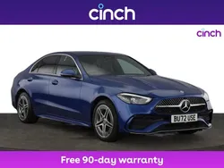 Blue Used 2022 Mercedes C300e AMG line Sedan | £28,949 (Fair price)