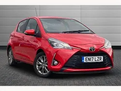 Red Used 2017 Toyota Yaris Hatchback | £9,595 (Fair price)