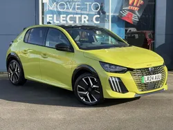 Yellow Used 2024 Peugeot e-208 GTi Hatchback | £21,495 (Expensive)
