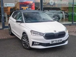 Candy white body / graphite grey metallic roof Used 2023 Skoda Fabia Colour Edition Hatchback | £14,999 (Fair price)
