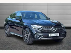 Black Used 2024 Mercedes GLC300e AMG line Coupe | £52,095 (Expensive)