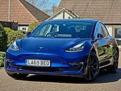Blue Used 2019 Tesla Model 3 Performance Sedan | £15,999 (Fair price)