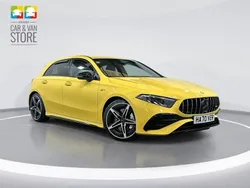 Yellow Used 2023 Mercedes A35 AMG Premium Hatchback | £29,999 (Fair price)