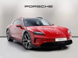 Carmine red New 2025 Porsche Taycan 4S Cross Turismo Sedan | £109,950 (A bit pricey)