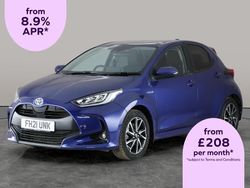 Blue Used 2021 Toyota Yaris Hybrid Design Hatchback | £15,049 (Good price)