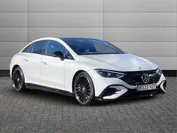 White Used 2025 Mercedes EQE350 AMG line Sedan | £53,990 (A bit pricey)