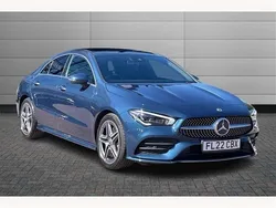 Blue Used 2022 Mercedes CLA200 AMG Line Premium Plus Coupe | £24,495 (A bit pricey)