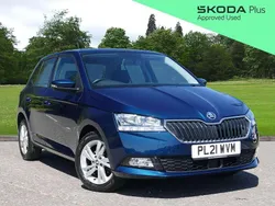 Blue Used 2021 Skoda Fabia SE Hatchback | £10,995 (Fair price)