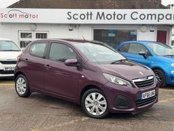 Purple Used 2016 Peugeot 108 Active Hatchback | £6,299 (Fair price)