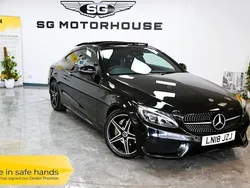 Black Used 2018 Mercedes C220 AMG line Coupe | £17,295 (Fair price)