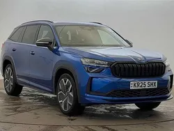 Race blue metallic Used 2025 Skoda Kodiaq SportLine SUV | £37,900 (A bit pricey)