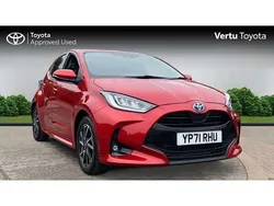 Red Used 2021 Toyota Yaris Hybrid Design Hatchback | £16,138 (Fair price)