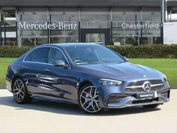 Blue Used 2024 Mercedes C300e AMG Line Premium Plus Sedan | £41,000 (Fair price)