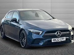 Blue Used 2022 Mercedes A35 AMG Premium Plus Hatchback | £26,990 (Fair price)