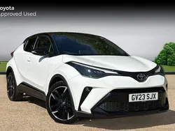 Pure white bitone Used 2023 Toyota C-HR Sport SUV | £23,924 (A bit pricey)