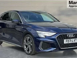 Blue Used 2022 Audi A3 S-Line Hatchback | £20,040 (Fair price)