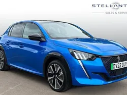 Blue Used 2022 Peugeot e-208 Premium Hatchback | £13,974 (Fair price)