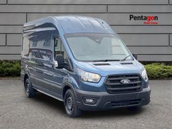 Metallic chrome blue New 2025 Ford Transit Trend Van | £34,495 (Expensive)