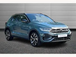 Petrol blue with black roof Used 2022 VW T-Roc R-line SUV | £26,950 (A bit pricey)