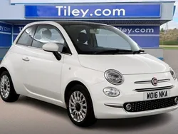 White Used 2016 Fiat 500 Lounge Hatchback | £6,190 (Fair price)