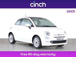 White Used 2018 Fiat 500 Lounge Hatchback | £7,849 (Fair price)