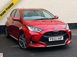 Red Used 2022 Toyota Yaris Hybrid Hatchback | £17,950 (A bit pricey)