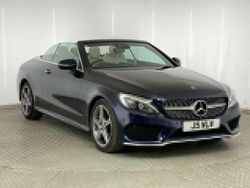 Blue Used 2018 Mercedes C250 AMG Line Premium Plus Cabriolet | £17,150 (Good price)