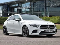 Digital white metallic Used 2019 Mercedes A35 AMG Premium Plus Hatchback | £23,899 (Good price)