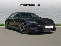 Jet black metallic New 2025 Porsche Taycan 4S Sport Turismo Sedan | £98,990 (A bit pricey)