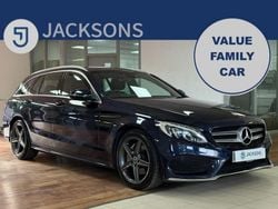 Blue Used 2018 Mercedes C220 AMG line Estate | £13,495 (Good price)