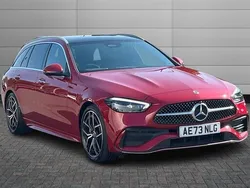 Red Used 2023 Mercedes C300 AMG Line Premium Plus Estate | £35,990