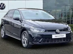 Deep black Used 2025 VW Polo R-line Hatchback | £22,295 (Fair price)