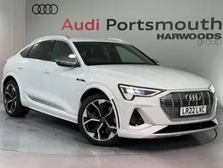 White Used 2022 Audi e-tron Sportback Advanced SUV | £32,290 (A bit pricey)