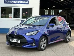 Juniper blue metallic Used 2024 Toyota Yaris Hybrid Hatchback | £17,995 (Fair price)