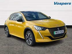 Yellow Used 2021 Peugeot e-208 Premium Hatchback | £12,990 (Fair price)